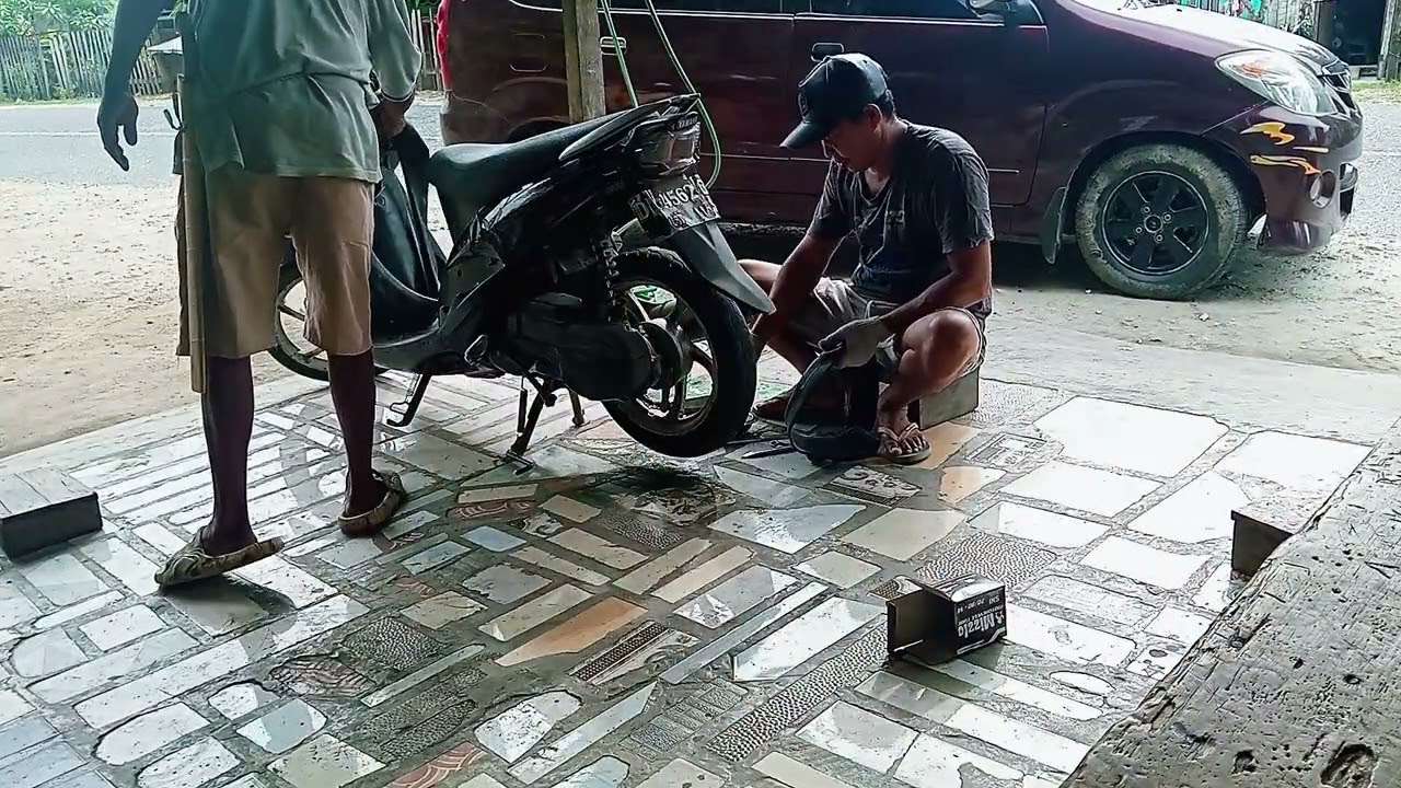 Mio sporty ganti ban dalam (