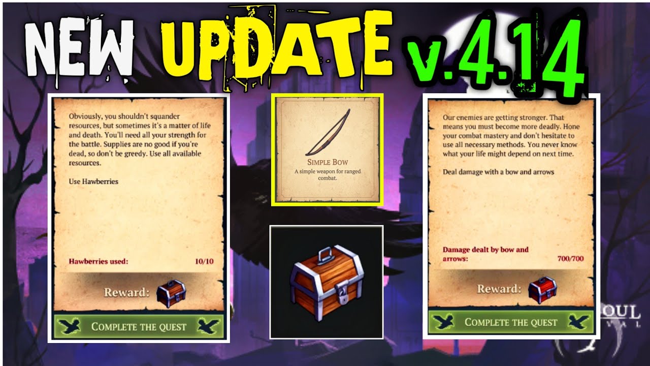 Grim Soul Update 4.1.4 || Daily Tasks || Bow Arrows || New chest