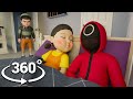 360° Squid Game 3 Doll Caught Cheating with Red Soldier | VR 8K
