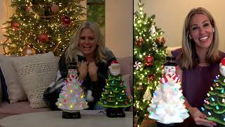 Mr. Christmas 14" Nostalgic Ceramic Christmas Tree with Topper on QVC