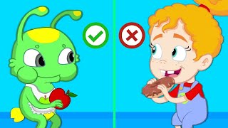 ?Alimentación saludable para niños con Groovy el Marciano videos educativos