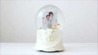 ウェディング・スノードーム（オルゴール付き）結婚祝い・結婚記念