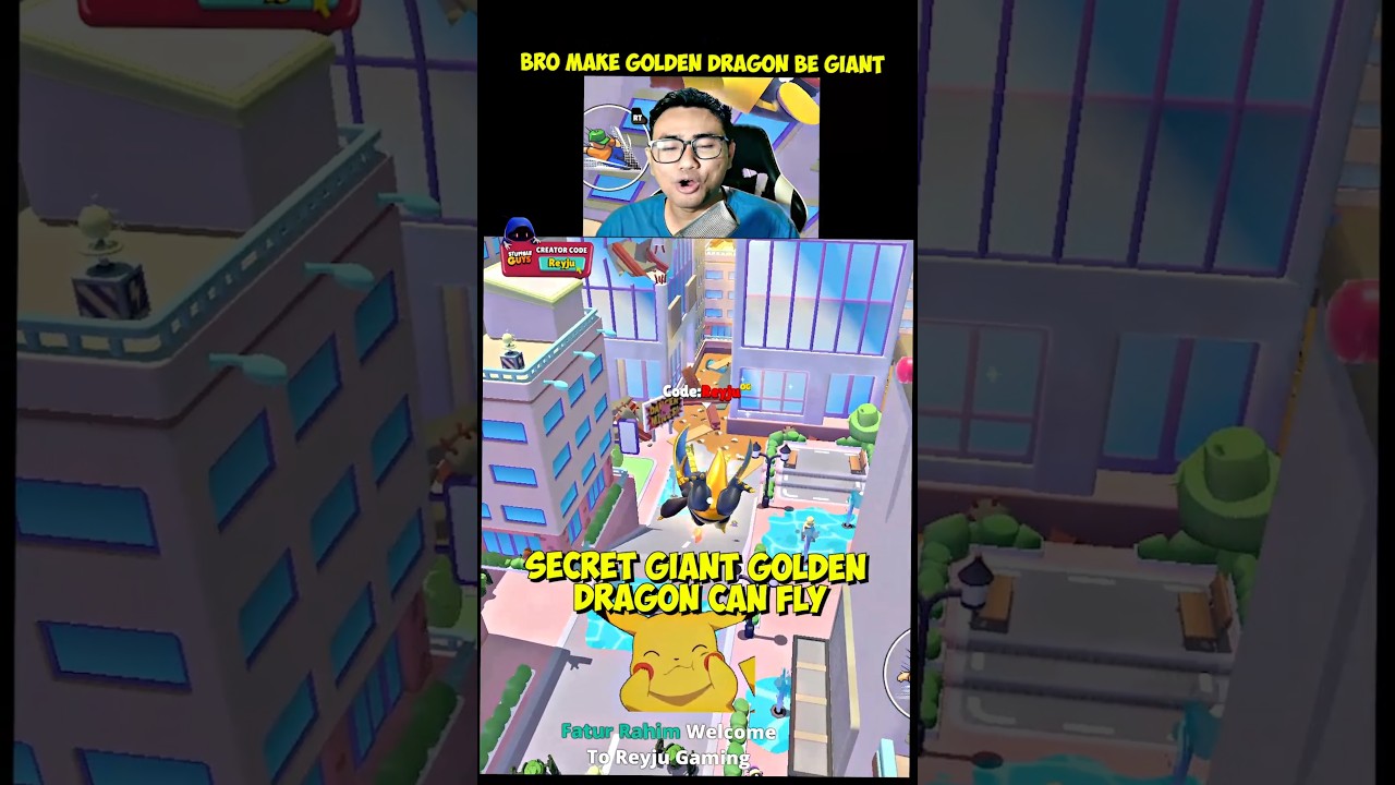 EPIC Super Moment Bro Use GIANT Cheat in Golden Dragon Skin UNLOCKED Fly Mode IMPOSSIBLE 0,000001% 🔥