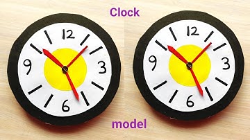 Clock making using paper | Clock model for School project easy | How to make wall clock easy idea