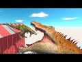 EVERY UNIT JUMP INTO GIANT SPINOSAURUS MOUTH - Animal Revolt Battle Simulator Gameplay