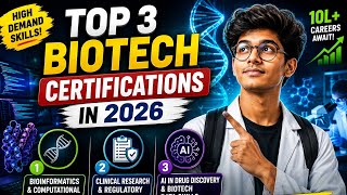 Top 3 Biotech Certifications in 2026 | Future-Proof Your Career After B.Sc/B.Tech/M.Sc Biotech