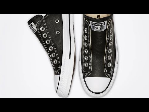 Converse Slip On Leather (Chuck Taylor) + On Feet! Converse sin ...