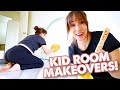 Surprising Our KIDS with a BEDROOM MAKEOVER!! - Easy DIY Wall Mural Ideas!