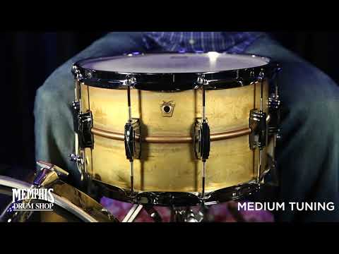Ludwig 14x8 Raw Brass Snare Drum (LB484R) - Stock Demo
