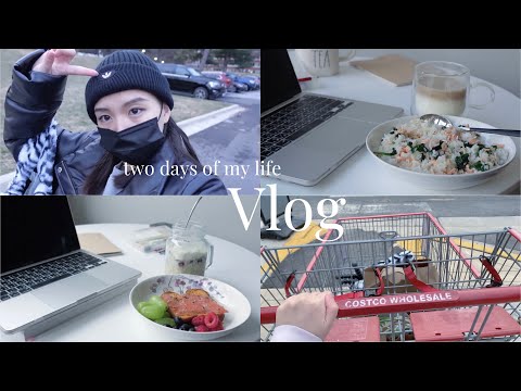 Vlog4 | 在DC的第二學期開學啦🏫｜我的兩天網課生活、在家都吃什麼、疫情下的生活的步調☕️✍🏻🕯