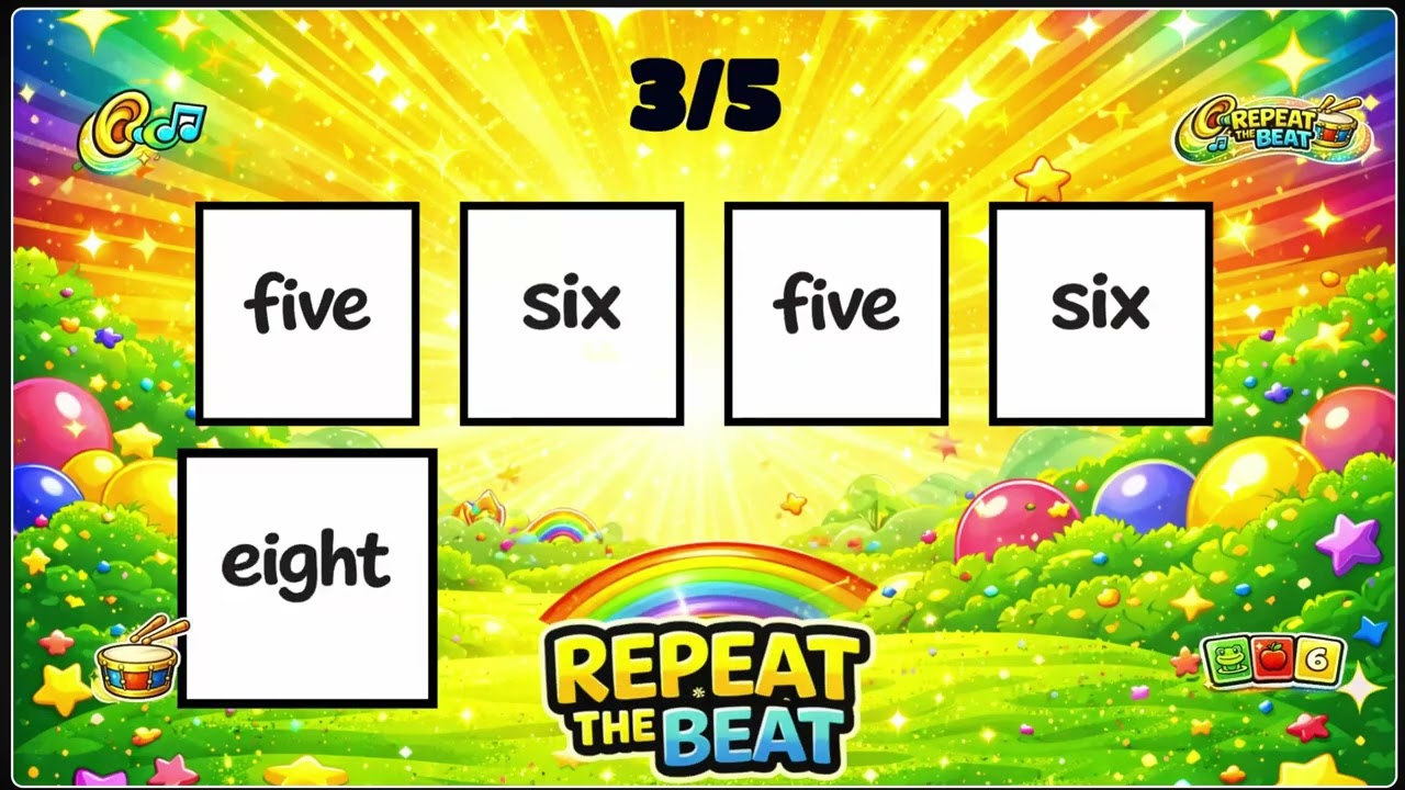 Say the Word on Beat Challenge 1 (EASY) | Kids Rhythm Test | Repeat the Beat