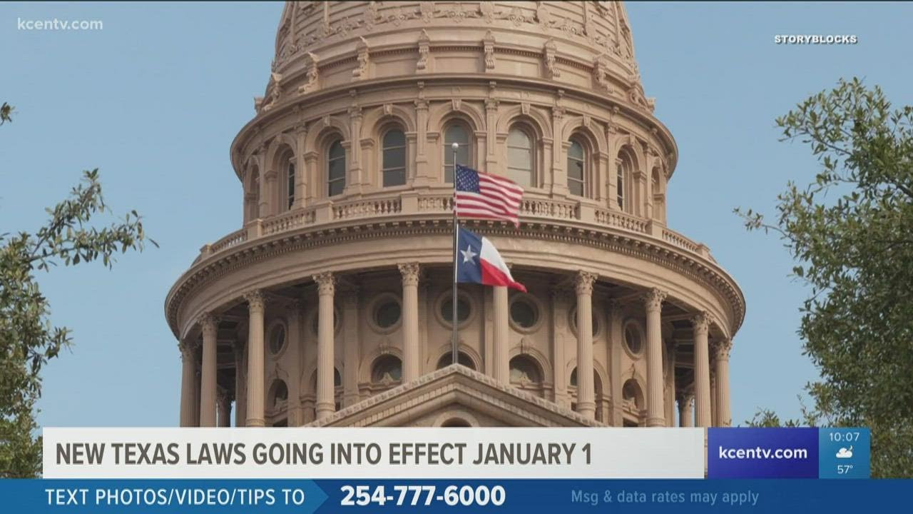 New Texas laws going into effect January 1 YouTube