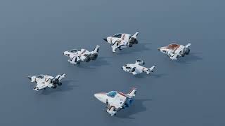 Six Sci-Fi Fighters, One Design Language | SciFi Fleet Pack Vol. 1 3D Models