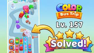 [NEW UPDATE] Color Bus Trip - Level 157 Walkthrough 🧩 | Solution & Gameplay 🚌