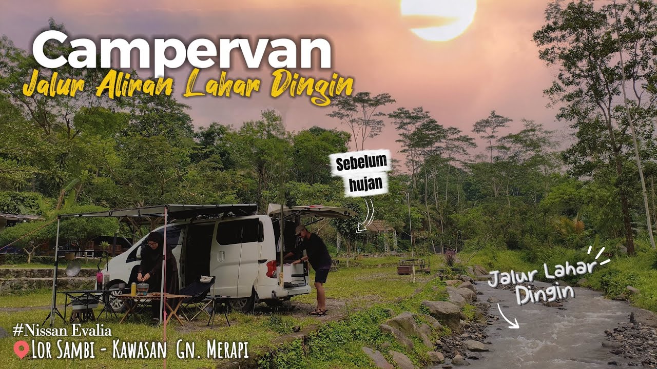 Ketika Menginap Disamping Jalur Lahar Dingin Gunung Merapi Saat Hujan Besar!! 📍Lor Sambi 