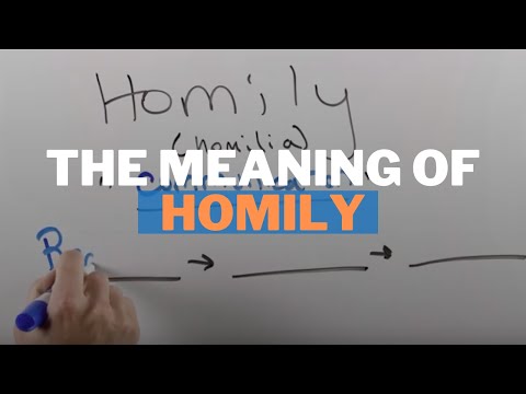 Videó: A homília meghatározásáról?