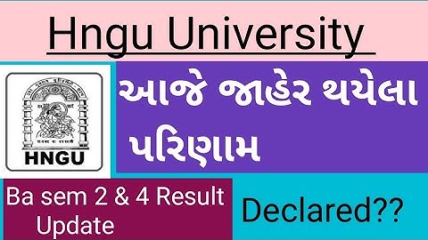 Hngu result today declared 2023 - hngu Result Update - #hngu
