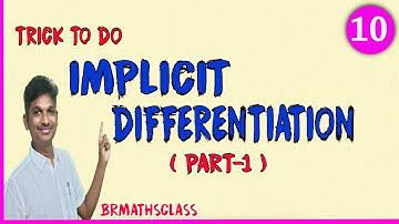 IMPLICIT DIFFERENTIATION || CALCULUS || DIFFERENTIATION CLASS 12