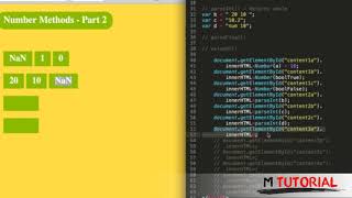 Tutorial JavaScript for beginners #24   Number Methods   Part 2 # M Tutorial