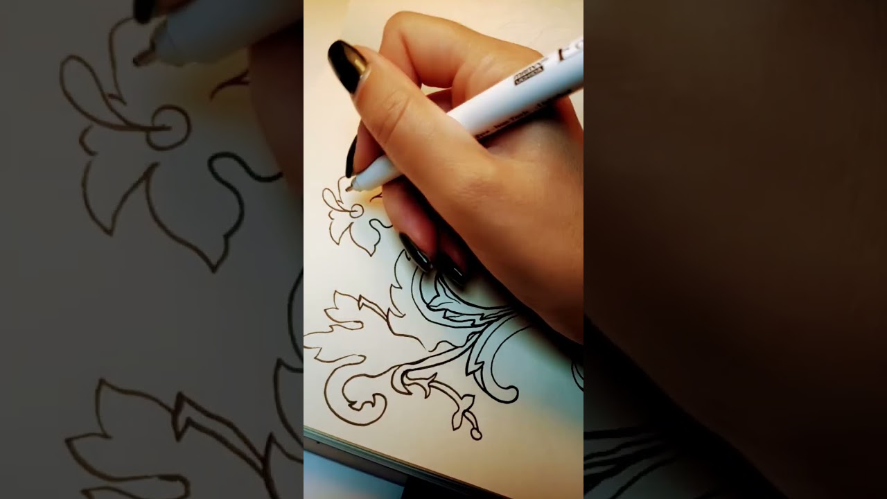 flower in floral ornament 