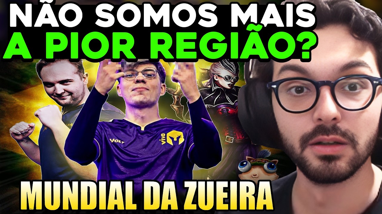 O DIA QUE O BRASIL QUEBROU A MALDIÇÃO DE 10 ANOS - MUNDIAL DA ZUEIRA | Worlds 2025 - MYLON REACT