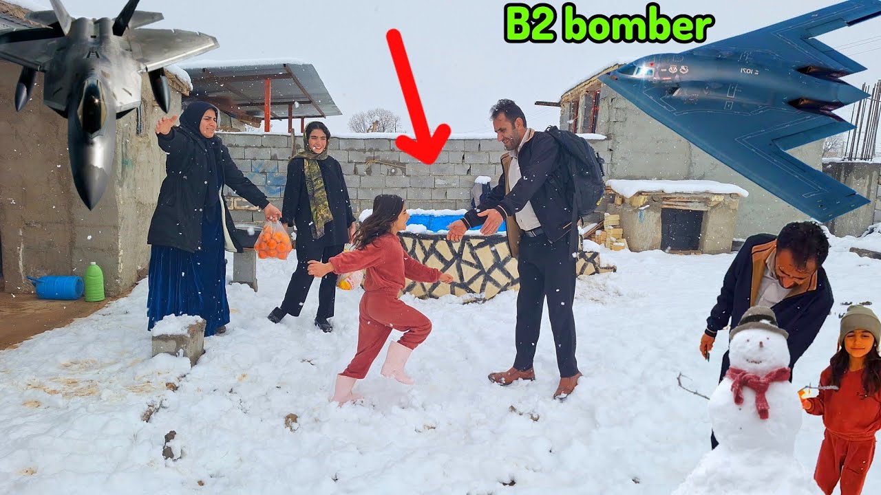 Suleiman in the snow🌨❄: A happy day ✨with his daughters in the shadow of the Iran-US tension🚀