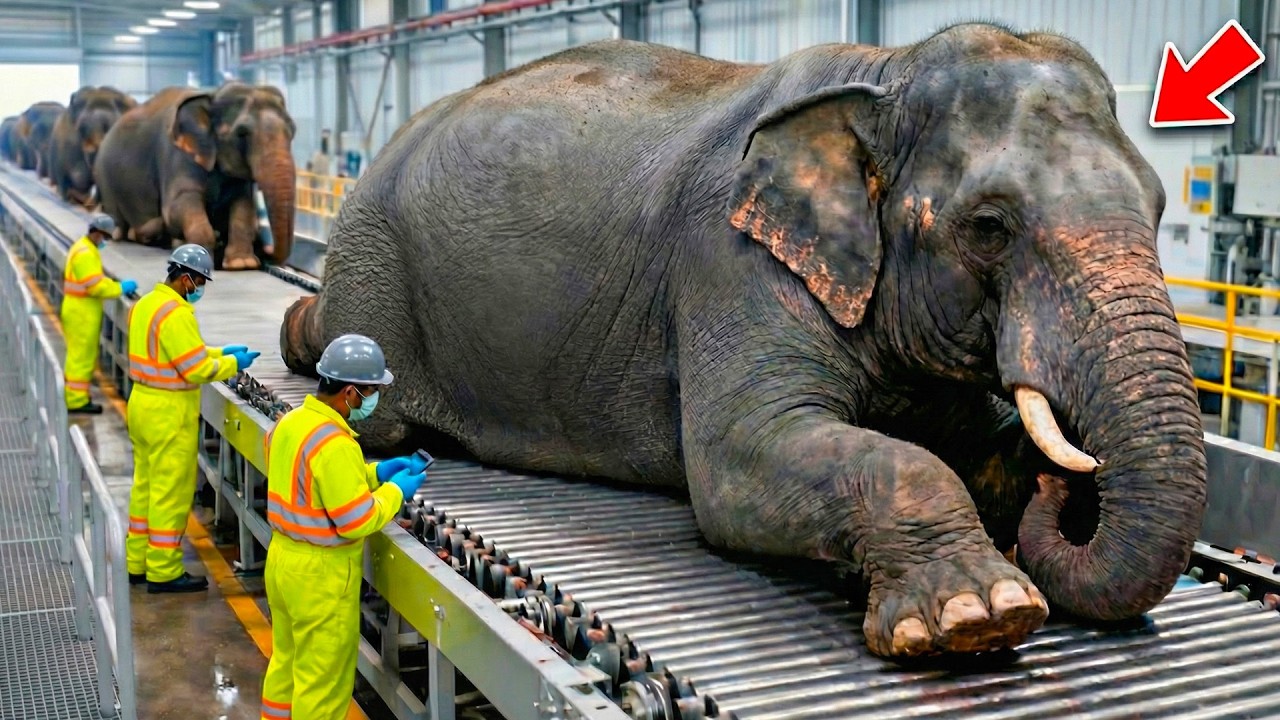Inside the Giant Elephant Facility: How Massive Herds Are Managed at Industrial Scale (Full Process)