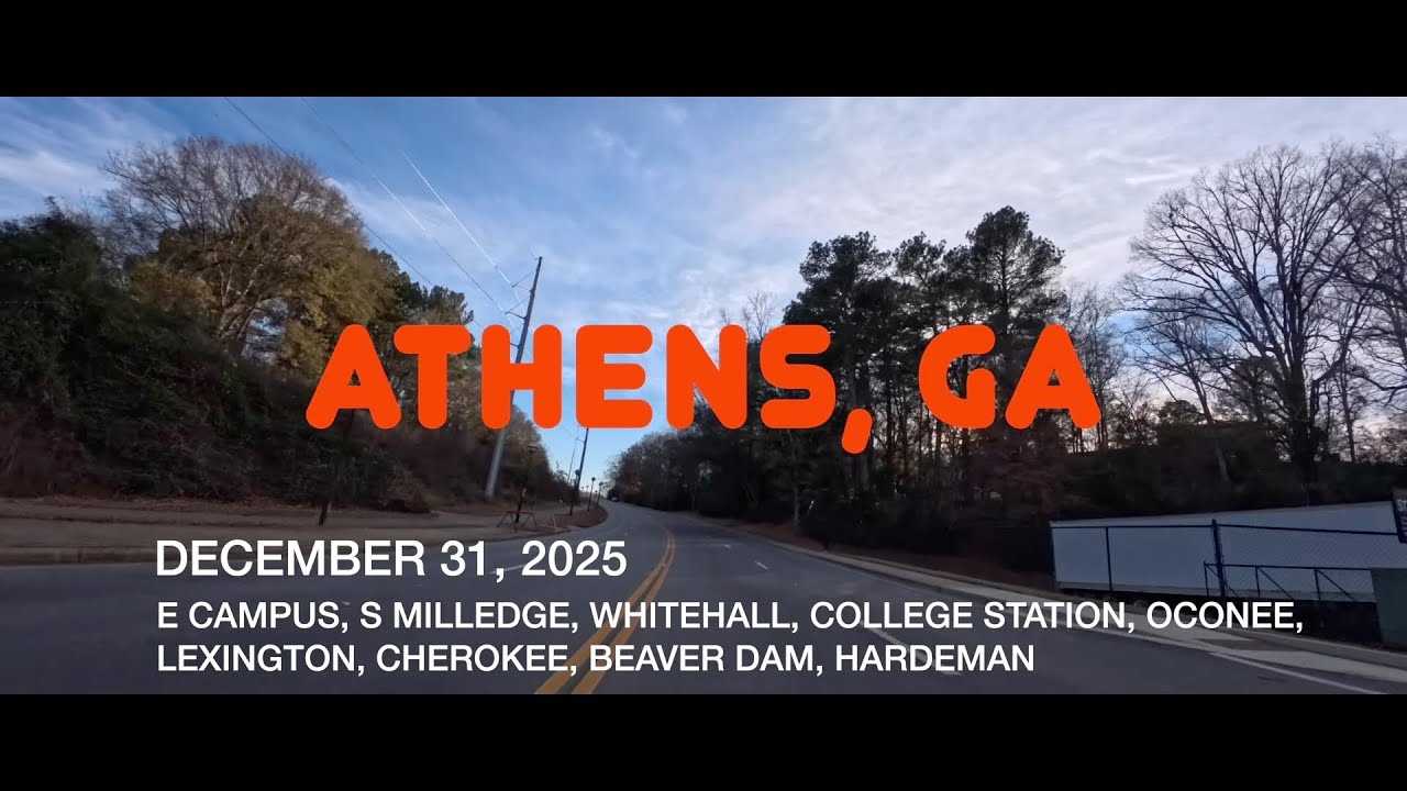 ATHENS, GEORGIA - DECEMBER 31, 2025 - E CAMPUS, S MILLEDGE, WHITEHALL, COLLEGE STATION, LEXINGTON