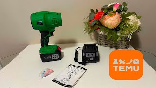 TEMU Handheld Cordless Blower with 4ah Battery and Fast Charger Review #temu