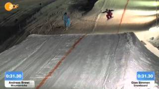 Snowboard VS VTT on Wetten Dass