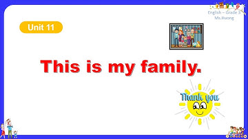 TIẾNG ANH 3 - UNIT 11: THIS IS MY FAMILY.