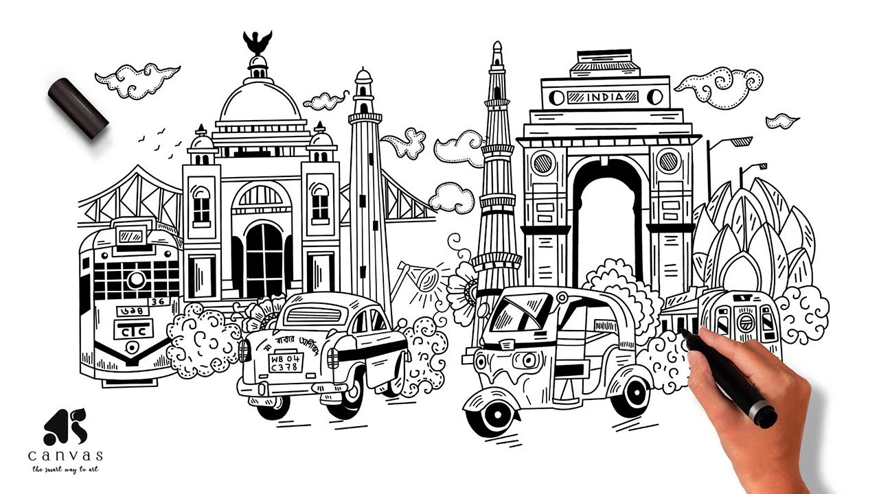 the Victoria memorial hall,kolkata. Drawing by amitesh paul | Saatchi Art