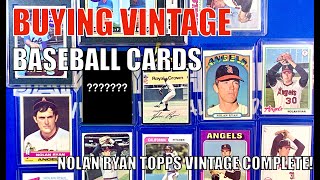 Buying Vintage Baseball Cards - Nolan Ryan Vintage Topps Complete!
