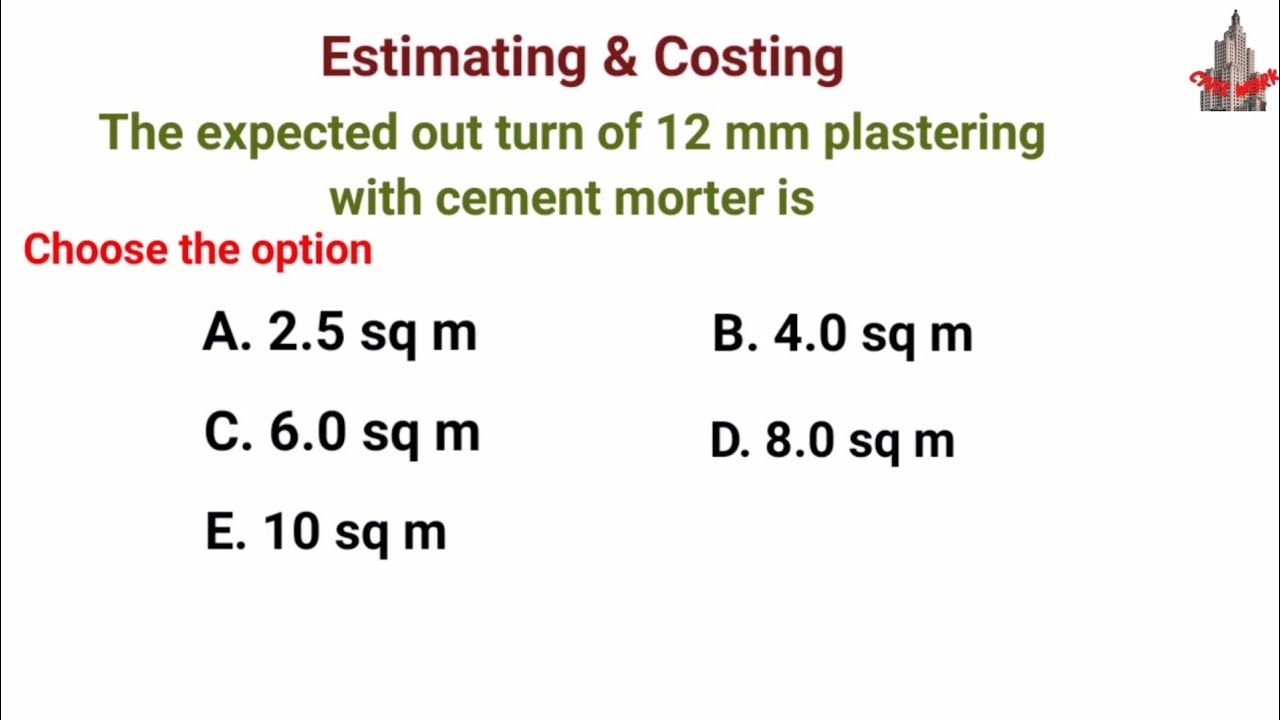 What is the Expected Out Turn of 12mm Plastering with Cement Mortar | How Much Cement 12 mm Plaster?