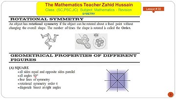 Lesson # 32SC   Symmetry SC,PSC,JC   by Zahid Hussain