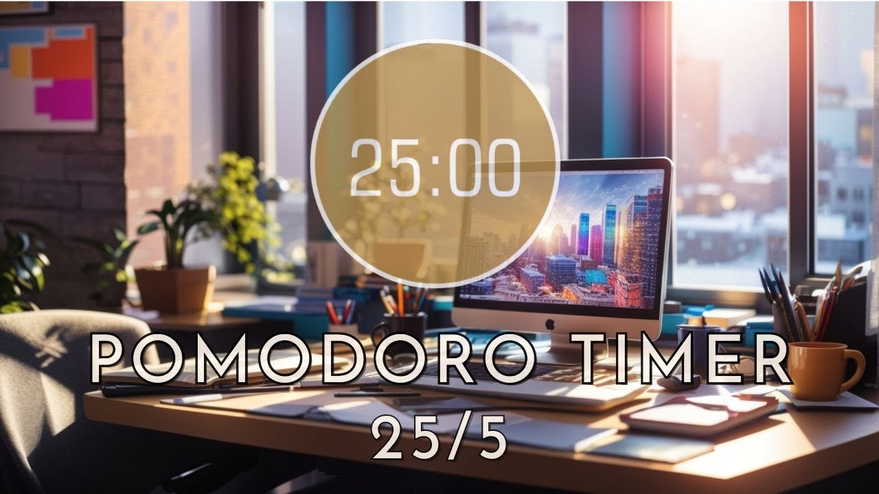 2 Hour Study With Me - 25/5 Pomodoro Timer 🍅 Lofi Chill Focus Music 🧠 ...