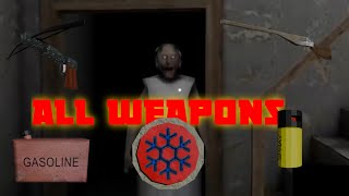 Granny - Killing Granny with all weapons in Dark Mode