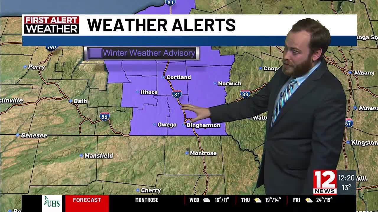 FIRST ALERT WEATHER DAY: Cold, wind and snow continue for today - YouTube