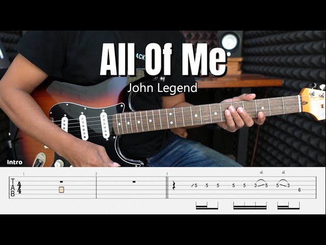 All Of Me - John Legend - Guitar Instrumental Cover + Tab class=