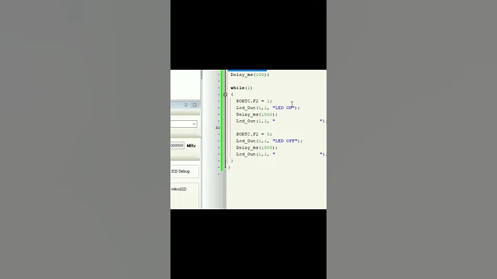 PIC16F877A and a LED and LM016 16x2 LCD. #embedded_system #electronic #circuit #diy #tutorial