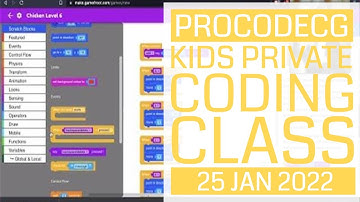ProCodeCG Kids Private Coding Class - Arya - 25 Jan 2022
