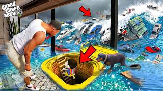 Franklin & Shinchan's Biggest Plan To Survive Tsunami🌊😱 | GTA 5 screenshot 5
