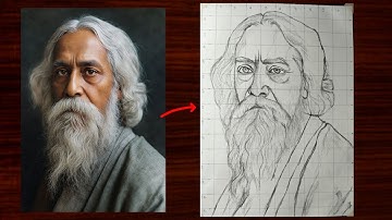 Rabindranath tagore drawing step by step || How to draw Rabindranath tagore || Outline Tutorial