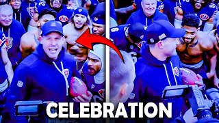 Bears Postgame Locker Room Celebration | ben johnson locker room speech today