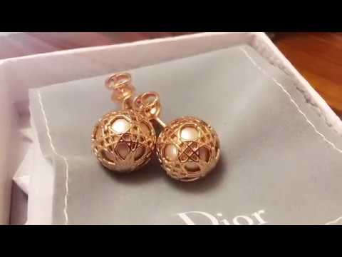 dior secret cannage earrings