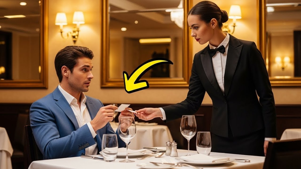Du bist in einer Falle – beweg dich nicht“, ließ die Kellnerin dem Milliardär einen Zettel zukommen
