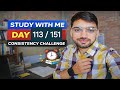 STUDY WITH ME| DAY 113 | POMODORO TECHNIQUE 50/10 MIN