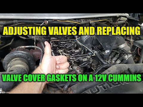 ADJUSTING VALVES / replacing valve cover gaskets on a 12 valve Dodge