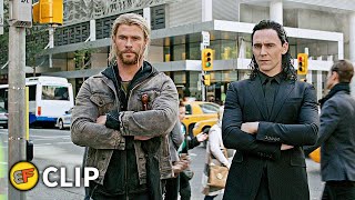 Thor \& Loki go to Earth to Find Odin Scene | Thor Ragnarok (2017) Movie Clip HD 4K