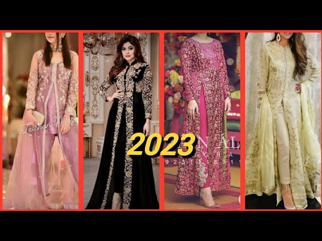 Very latest fashion trend of front open shirts with medium length & diff...  | Fashion design dress, Open shirt designs pakistani, Cut shirt designs